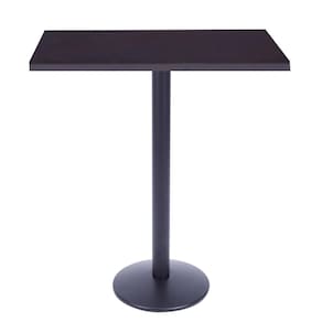 Mesa Bistrô Zeta 111,50 cm (Altura) com Tampo em MDP Quadrado 80 cm Preto