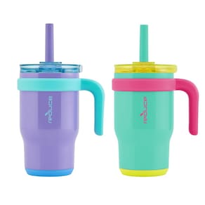 Copo REDUCE Coldee 400 ml com alça para crianças, pacote com 2 unidades de aço inoxidável