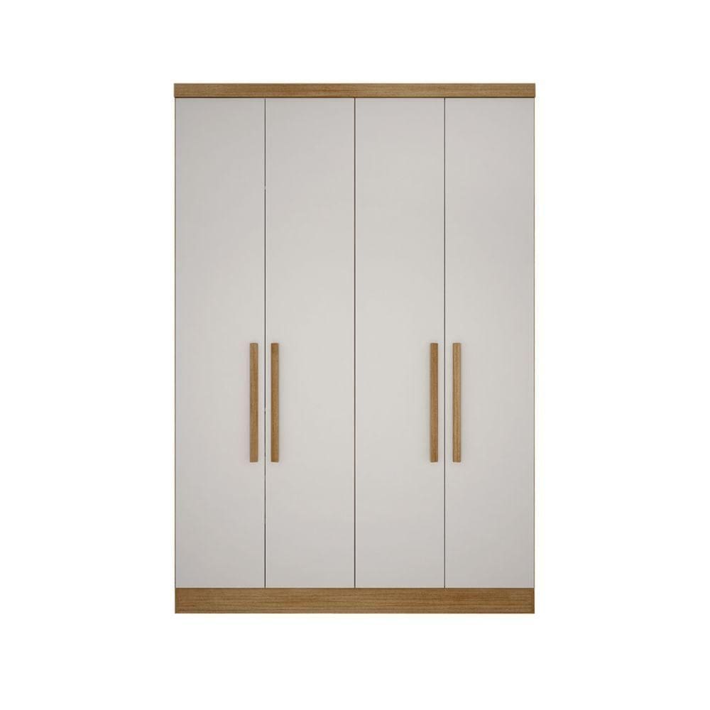 Modulado 4 Portas 3 Gavetas - Rizon-cumaru Off White - Móveis Novo Horizonte