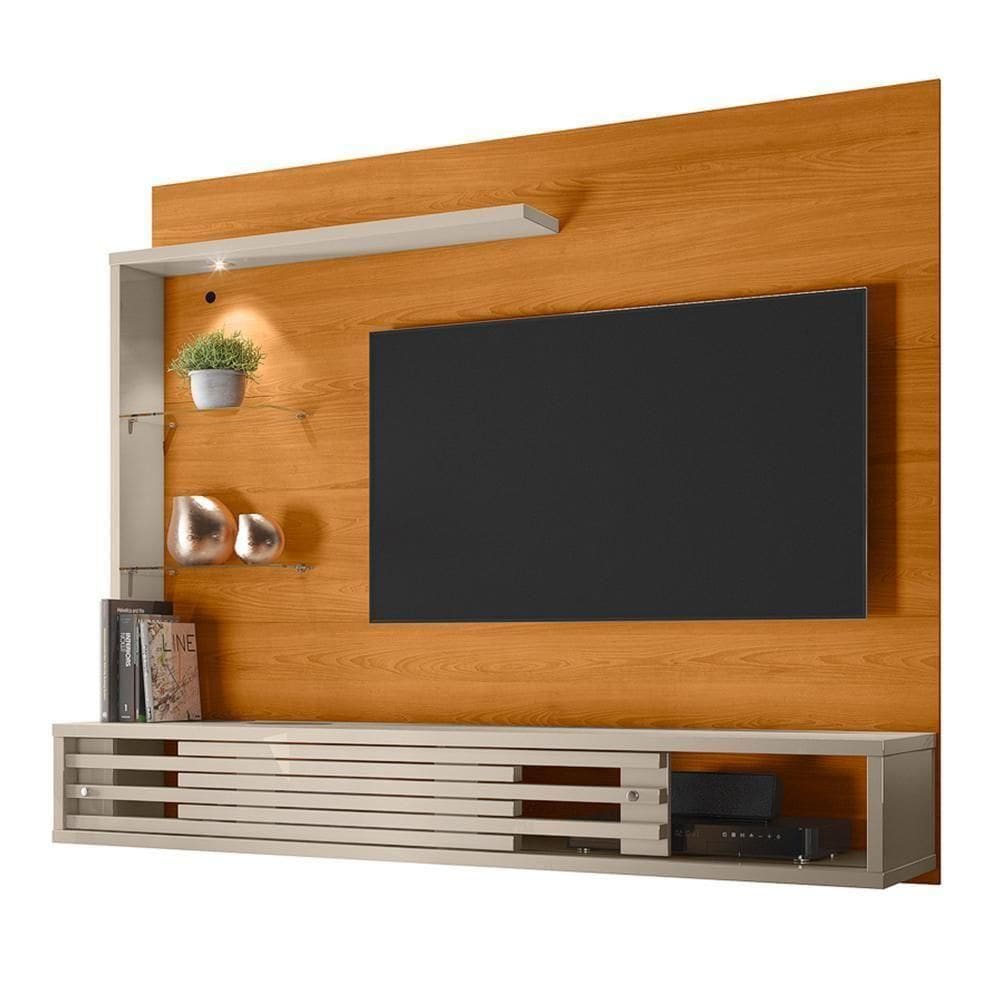 Painel Home Suspenso Frizz Select Cinamomo Off White Para Tv Até 50 Madetec Cinamomo Off White