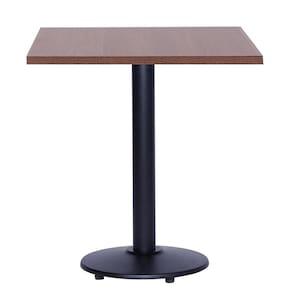 Mesa Zeta 77,50 cm (Altura) com Tampo em MDP Quadrado 80 cm Imbuia