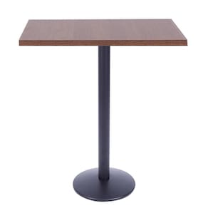 Mesa Bistrô Zeta 111,50 cm (Altura) com Tampo em MDP Quadrado 80 cm Imbuia