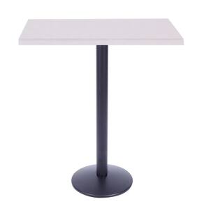 Mesa Bistrô Zeta 111,50 cm (Altura) com Tampo em MDP Quadrado 80 cm Branco