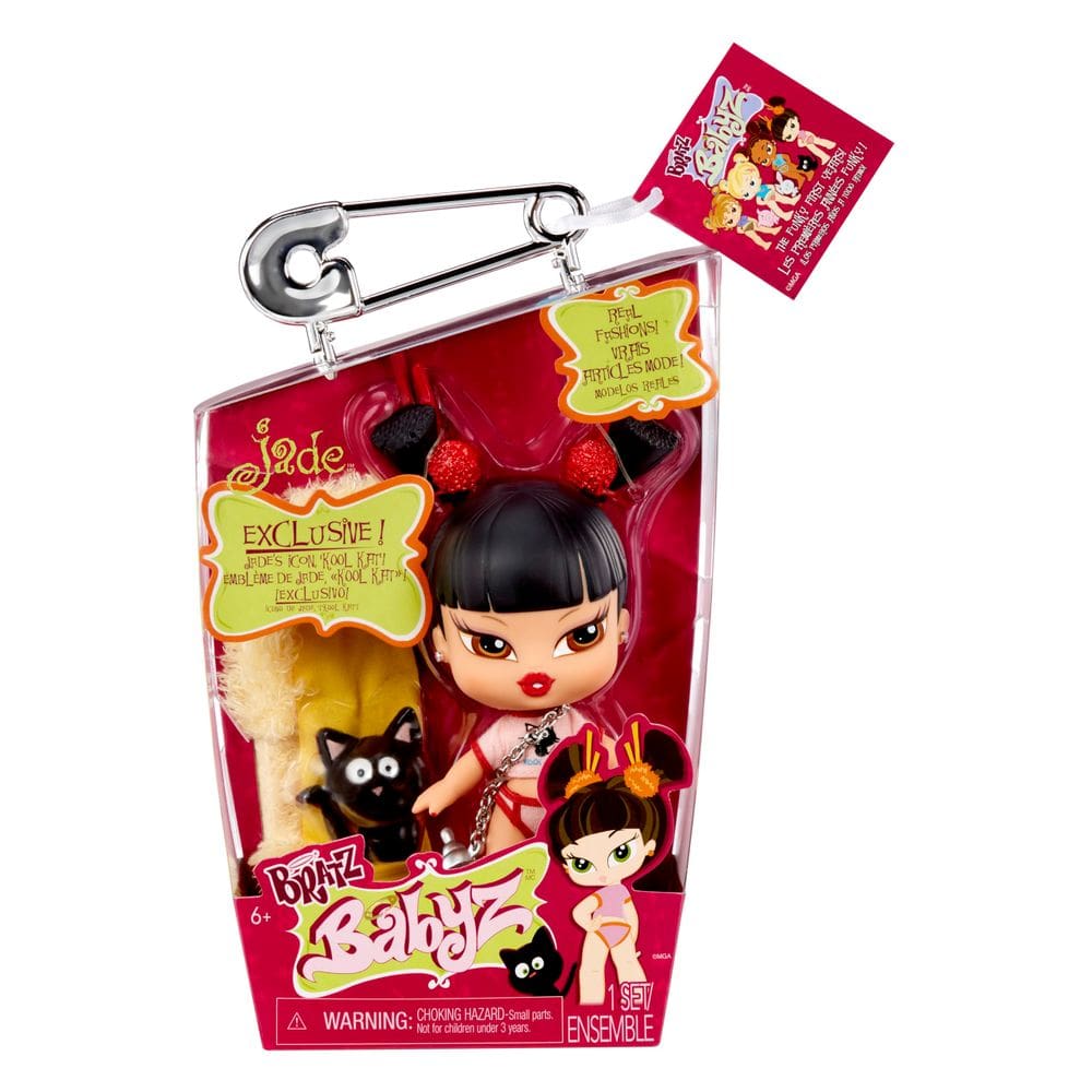 Boneca moderna Bratz Babyz Jade com moda real e animal de estimação