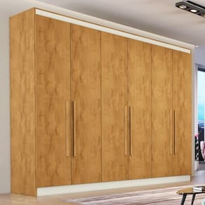 Guarda Roupa Casal 6 Portas 6 Gavetas Oslo-peroba Made Marcs