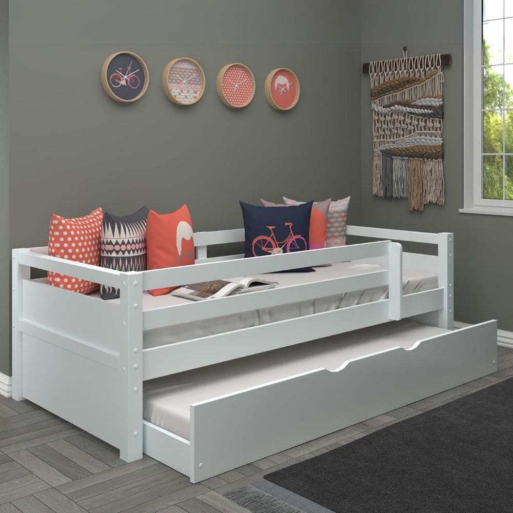 Bicama Infantil Solteiro De Madeira Com Cama Aux Woodstore