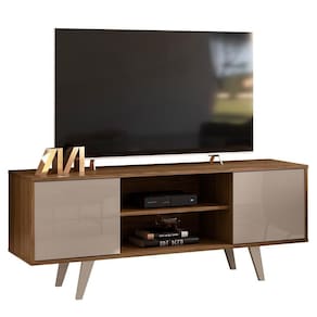 Rack Bancada Lisboa Fendi-naturale Para Tv Até 55 Madetec Fendi-naturale