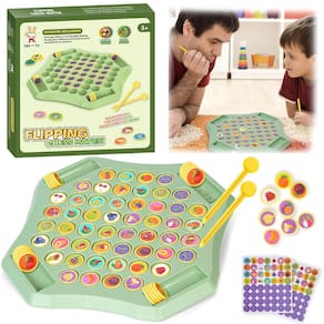 Jogo de memória Flip Chess hvbcdxz com tabuleiro de xadrez para crianças e adultos