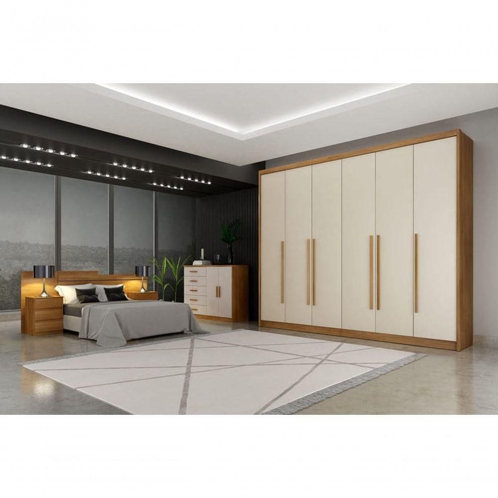 Guarda Roupa Casal 6 Portas 6 Gavetas Orfeus-cumaru-fendi Móveis Novo Horizonte