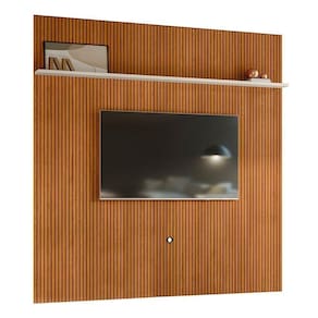 Painel Piso-teto New Guaporé Cinamomo Off White Para Tv Até 75 Madetec Cinamomo Off White
