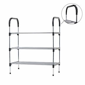 Sapateira Rack Organizador 3 Andares Sapatos Ténis Calçados Prateleiras Movel Casa Desmontável Multiuso Objetos