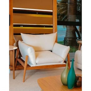 Poltrona Decorativa Moderna Cleo Bianchi Móveis