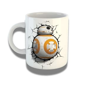 Caneca De Porcelana 325ml Com Design 3d Exclusivo Star Wars