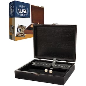 Jogo de Tabuleiro WE Games Shut The Box 12 Number Black Wood Box