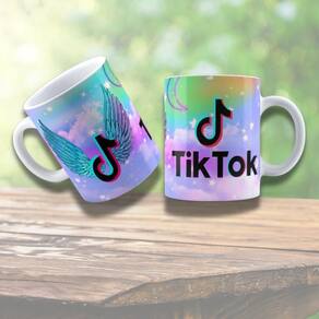 Caneca De Porcelana 325ml Tik Tok Decorada Tik Tok 9