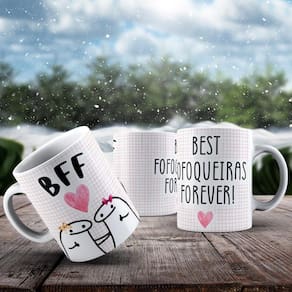 Caneca De Porcelana 325ml Flork Amizade Flork Amizade 9