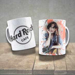 Caneca De Porcelana 325ml Decorada ícones Da Música John Lennon
