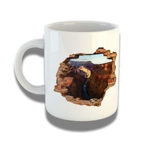 Caneca De Porcelana 325ml Com Design 3d Exclusivo Montanha