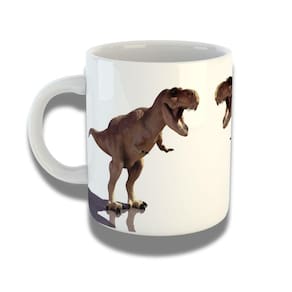 Caneca De Porcelana 325ml Com Design 3d Exclusivo T-rex