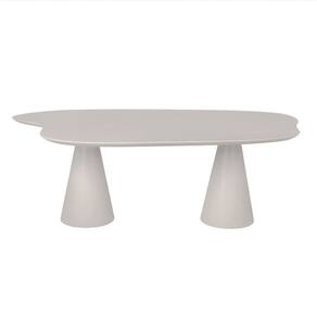 Mesa de Jantar 198x122 Cone Orgânica Nuvem cor Cinza