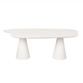 Mesa de Jantar 180x100 Cone Orgânica Nuvem cor Branca