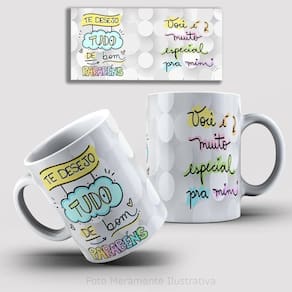 Caneca De Porcelana 325ml Decorada Feliz Aniversário Feliz Aniversário 5