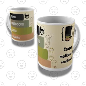 Caneca De Porcelana 325ml Engraçada Sonolência