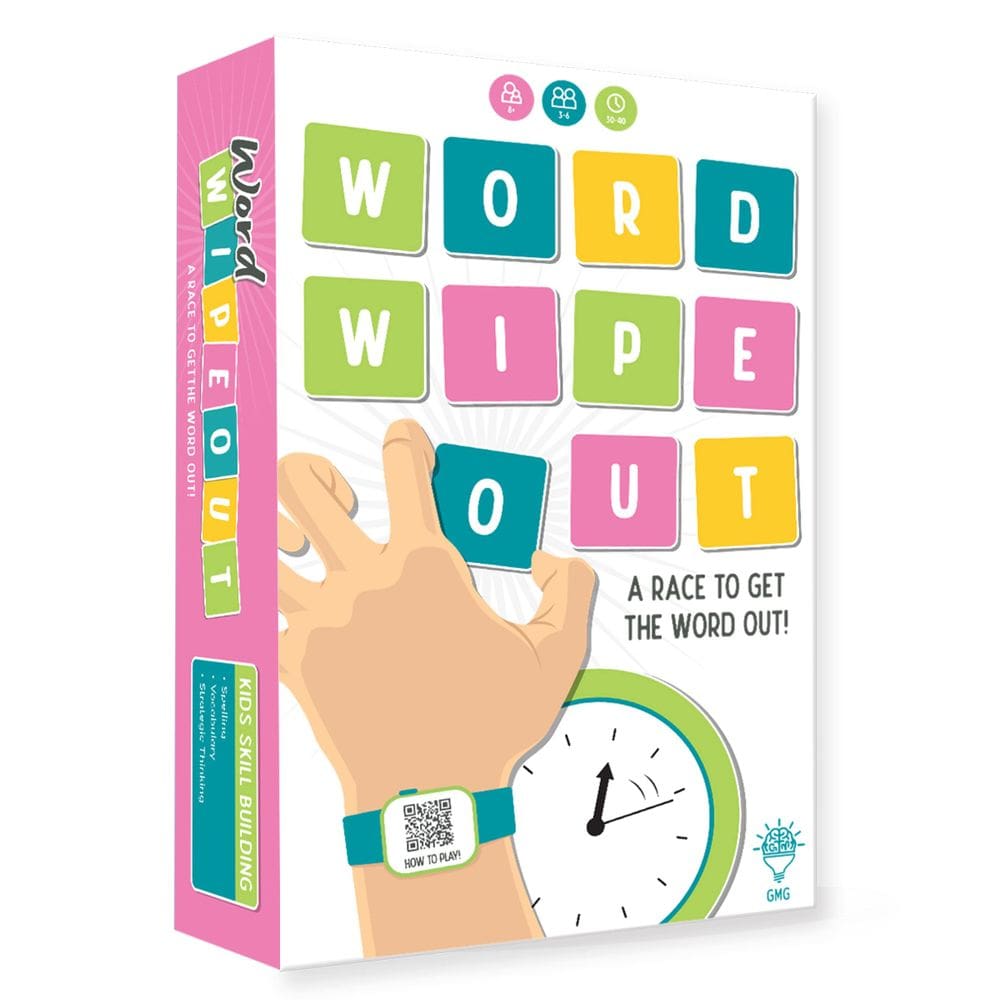 Jogo de tabuleiro Gray Matters Games Word Wipeout para 2 a 6 jogadores