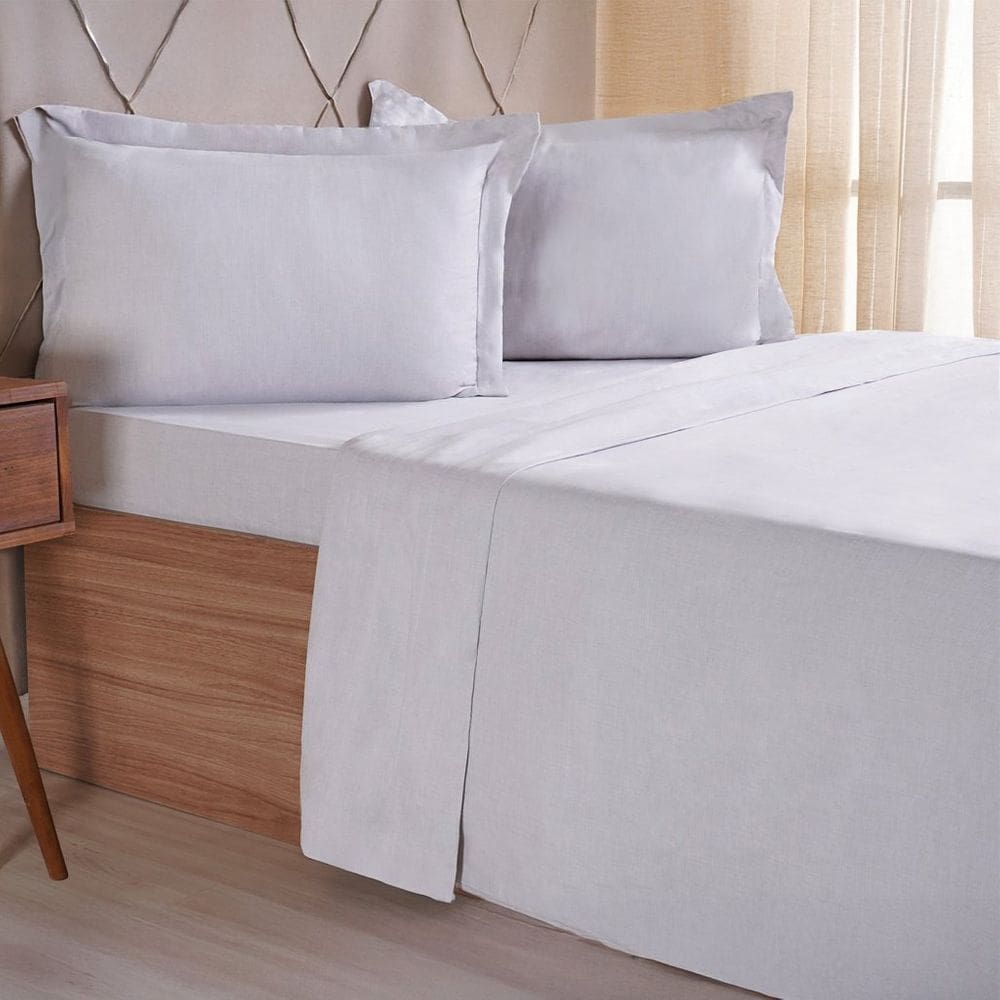 Jogo de Cama Queen 4 Pçs lIne Stile 100% Poliéster 158x198x35cm