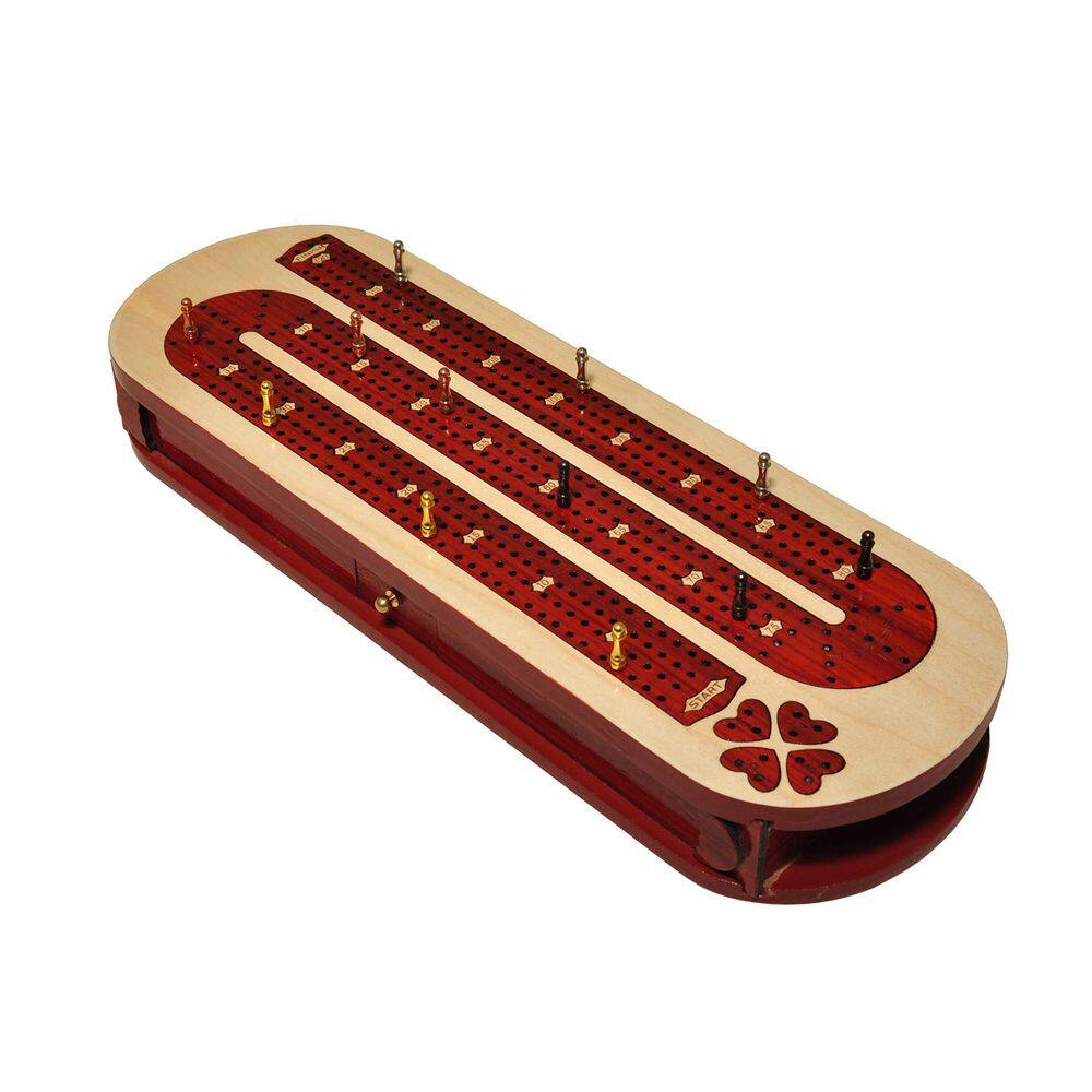 Tábua de cribbage Palm Royal Handicrafts de 4 faixas contínuas