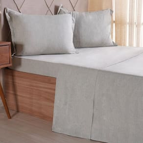 Jogo de Cama Solteiro 3 Pçs lIne Stile 100% Poliéster 88x188x30cm