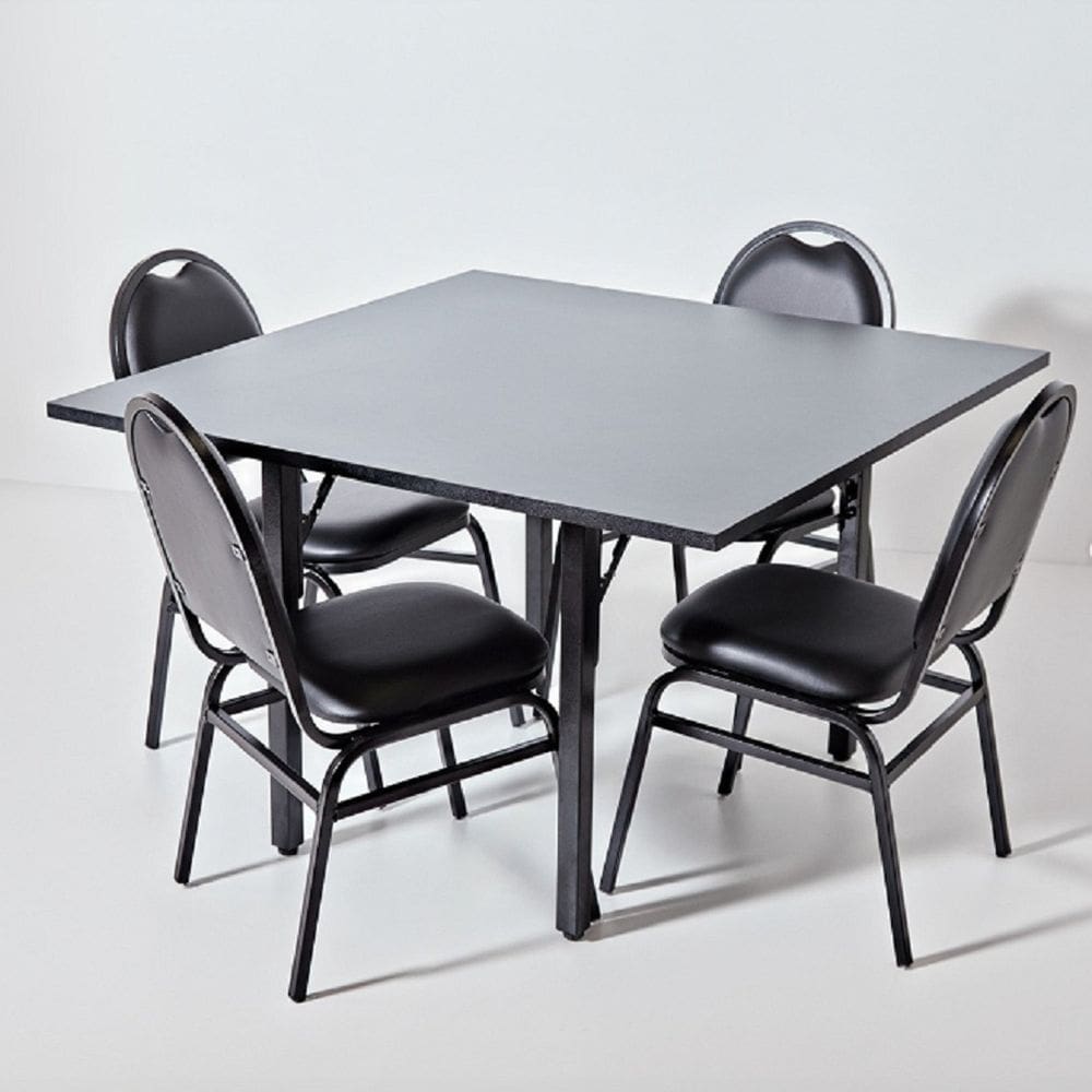 Mesa Retangular Basculante Jobt1 com Pés em aço Tubular e Tampo em Mdp Bp de 25cm Preto