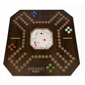 Jogo de Tabuleiro Jackaroo Marble Chase 2-4 jogadores Walnut Wood