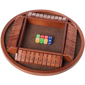 Jogo de dados Shut The Box Nicecho para 2-4 jogadores Family Brown