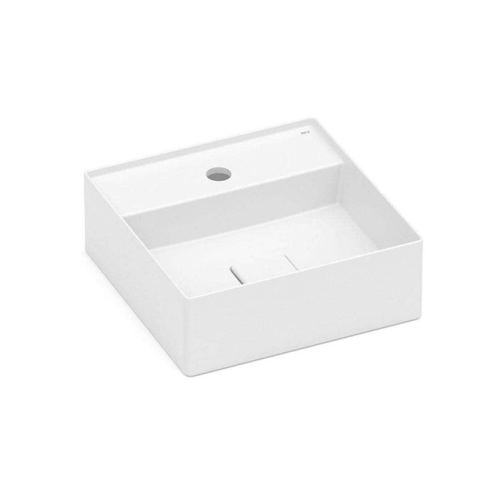 Cuba de Apoio 35X35cm com Mesa T8 Terra Blanco Mate