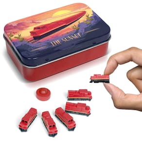 Jogo de tabuleiro Train Set Sunset Deluxe com miniaturas vermelhas