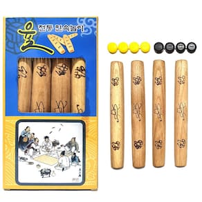 Jogo de tabuleiro coreano LENITH YUTNORI Yunnori com palitos de madeira