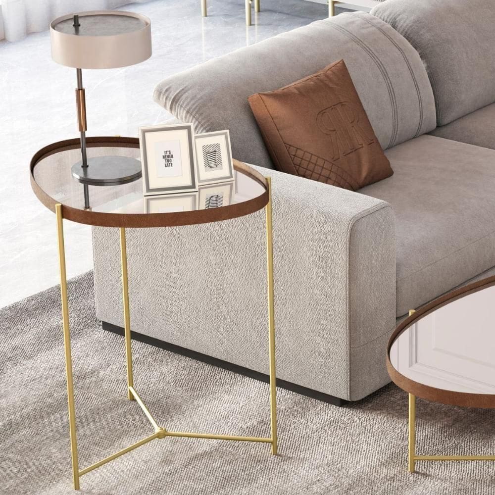 Mesa De Apoio Monterrey Castanho Dourado