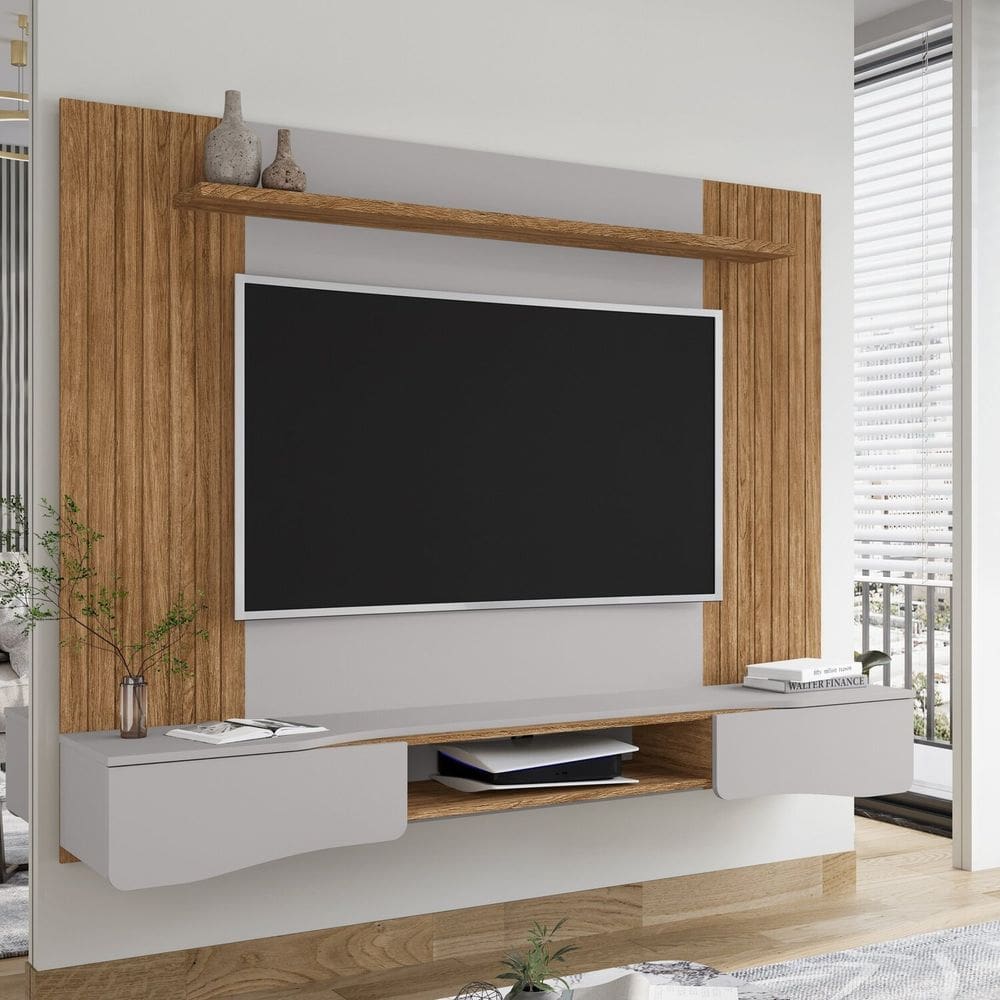 Painel para TV até 65 Polegadas Búzios Cinamomo/Off-White