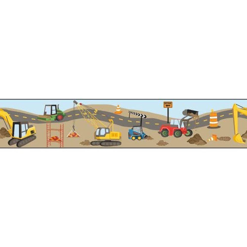 Faixa De Parede Waverly Kids Hard Hat Required Wk6921bd