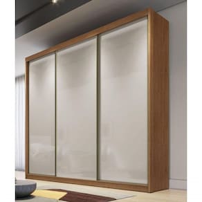 Guarda Roupa Casal 3 Portas 4 Gavetas Londres-cumaru-fendi Móveis Novo Horizonte