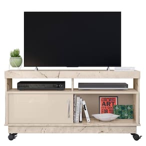 Rack Bancada Artur Calacata Off White Para Tv Até 50 Madetec Calacata Off White