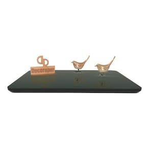 Somente Tampo Quadrado Laqueado Com Vidro 90cm Preto