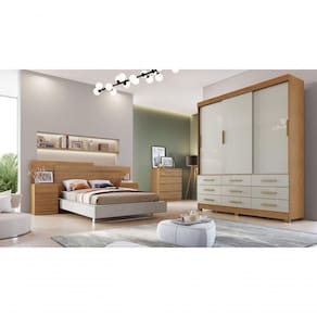 Guarda Roupa Solteiro 3 Portas 9 Gavetas Buriti-cumaru-fendi Móveis Novo Horizonte