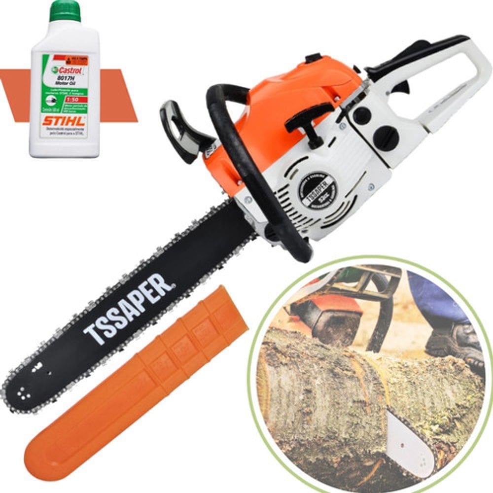 Motosserra A Gasolina 52cc Sabre 20 Profissional TSAPER com Óleo Stihl 2T