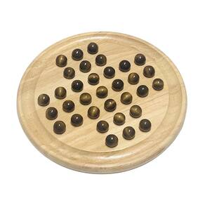Jogo de tabuleiro solitário WOWME Solitaire Tabuleiro redondo de 22,35 cm