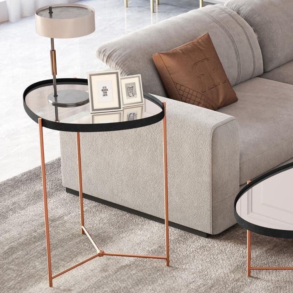 Mesa De Apoio Monterrey Preto Bronze