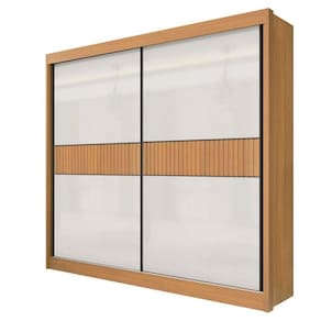 Guarda Roupa Casal 2 Portas 6 Gavetas Cancun Ripado-cinamomo-off White Móveis D`doro