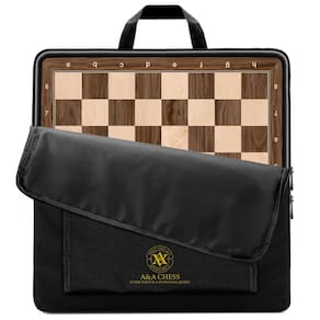 Tabuleiro de xadrez A&A Professional Wooden 54cm Walnut & Maple