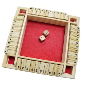 Jogo de dados Shut The Box DC-BEAUTIFUL para adultos de 2 a 4 jogadores